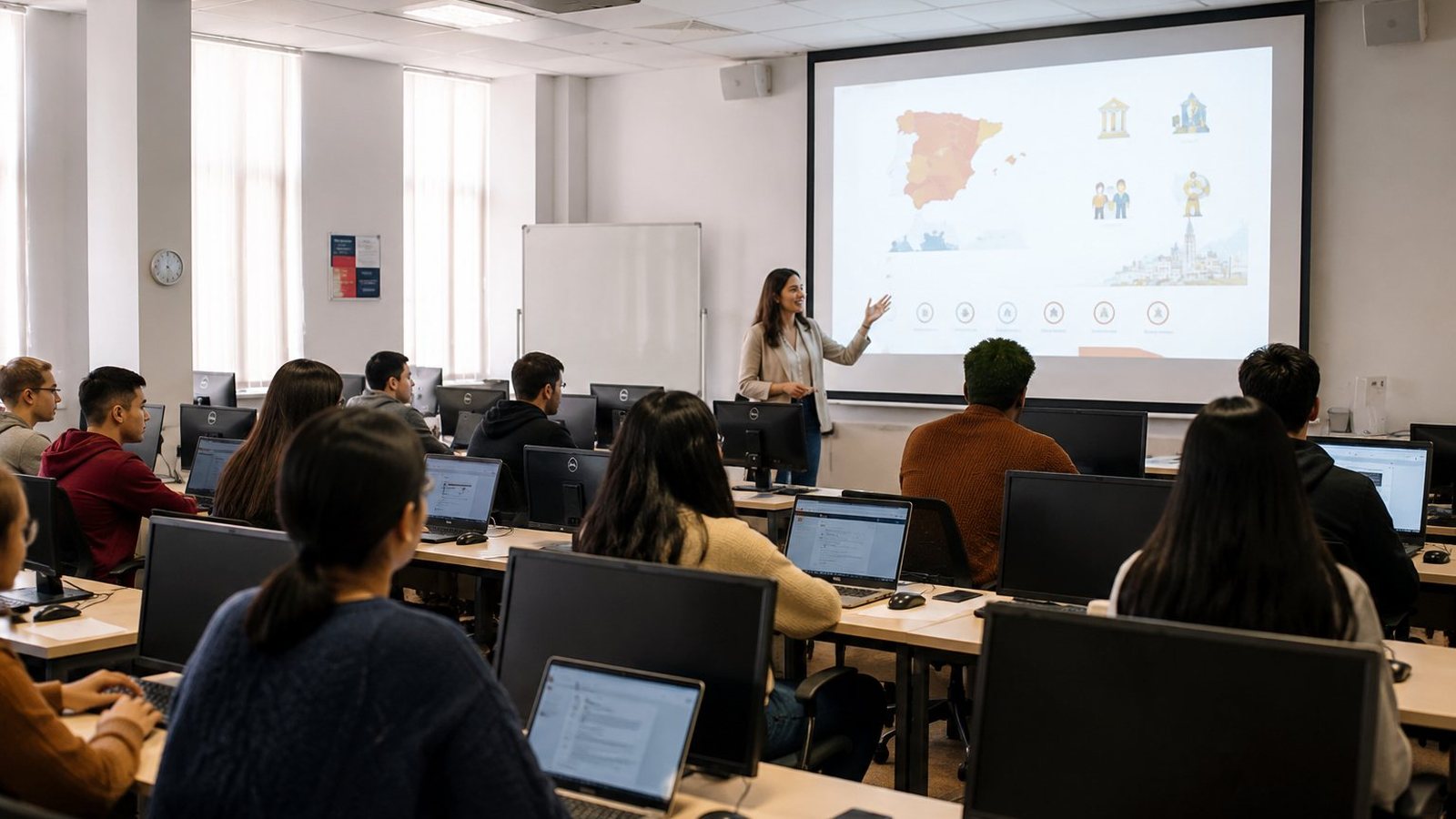 Illustrative university teaching session